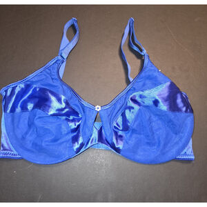 Vintage Maidenform Bra Blue Size 34D Sheer Secrets 80s 9019